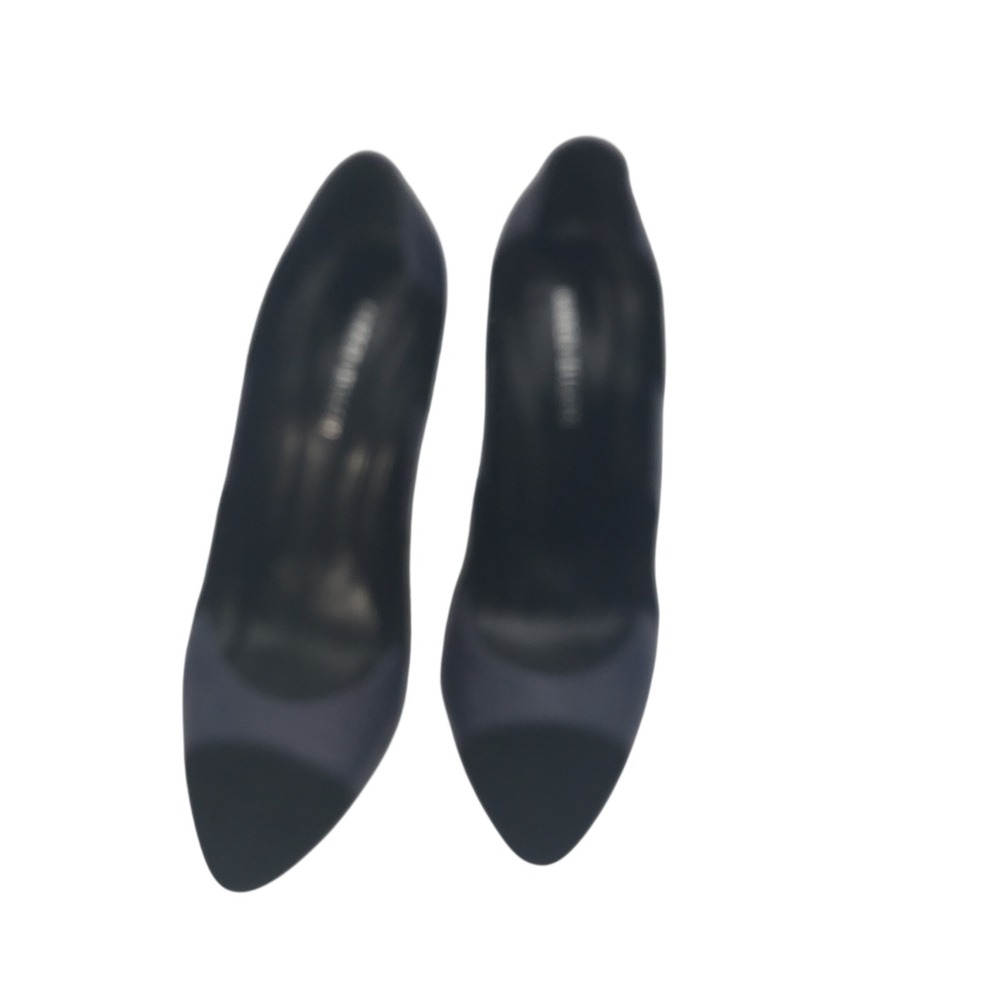 Karen Millen Navy Black Colorblock Suede Leather Striped Heel Pumps Italy 40 - Picture 2 of 8